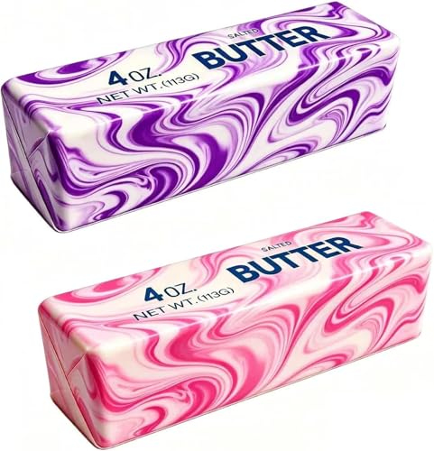 2 Pieces Squishy Butter Stress Relief Toy for Children and Adults, Slow Rebound Butter Squishy, Soft Sensory Butter for School, Office, Gifts and Relaxation
