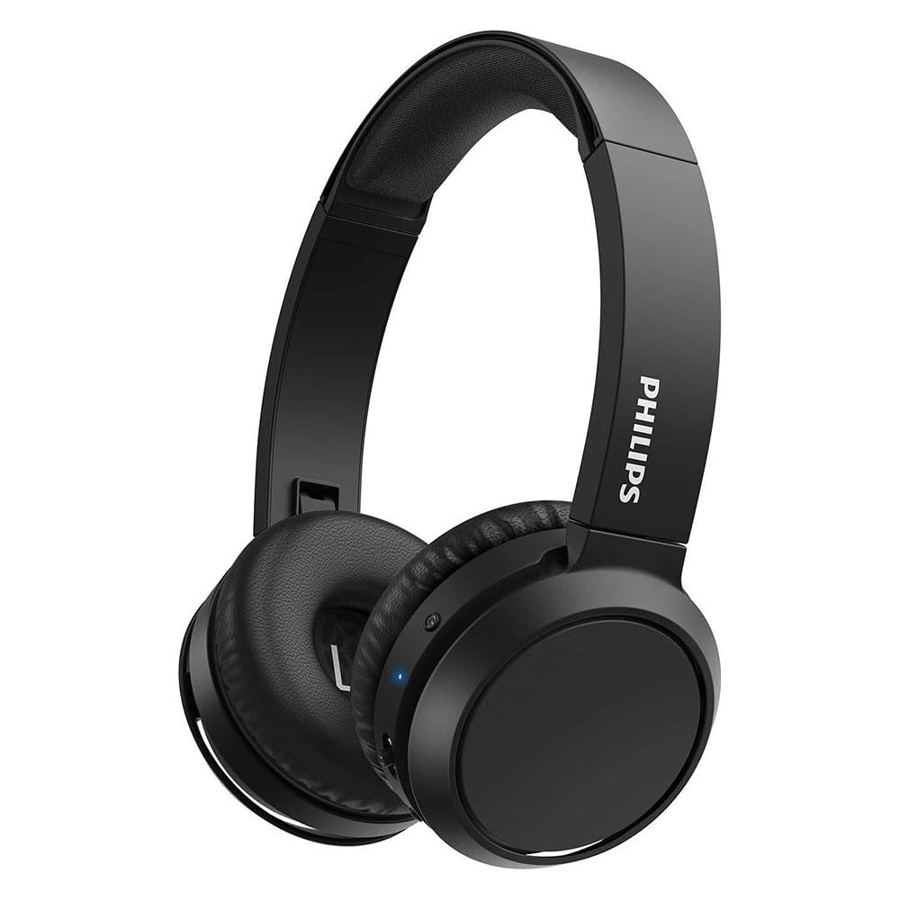 Philips On-Ear Headphones H4205BK/00 with Bass Boost Button (Bluetooth, 29 Hours' Playback Time, Quick Charging Feature, Noise Isolating, Flat Folding), Matte Black