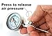 Firelong Accurate Ball Pressure Gauge Air Pressure Gauge Heavy Duty Metal Made,Test and Adjust The Pressure Analog Ball Pressure Gauge for Football Soccer Rugby Basketball Volleyball and Other Balls