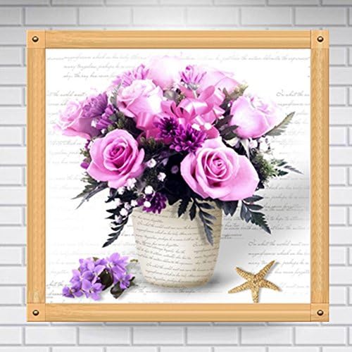 Wivily Pink Rose 5d DIY Diamond Painting Rhinestones Pattern Mosaics Cross Stitch Sets For Embroidery Kits Needlework