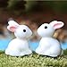 Oarkive 10pcs Dollhouse Miniature Rabbit Figurines Animals Figures Toys (10pcs)