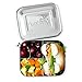 LunchBots Medium Trio II Snack Container - Divided Stainless Steel Food Container - Three Sections for Snacks On the Go - Eco-Friendly, Dishwasher Safe, BPA-Free - Stainless Lid - Pink Dots