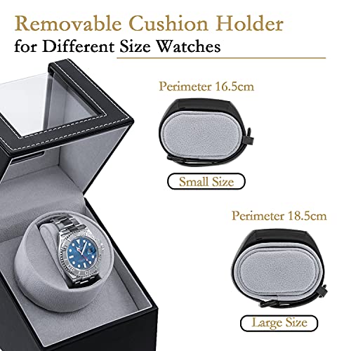 Mcbazel Automatic Watch Winder Box PU Quad Single Automatic Watch Display Storage Wristwatch