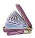 Easyoulife Genuine Leather Credit Card Holder Zipper Wallet With 26 Card Slots (Purple with Metal Zipper)