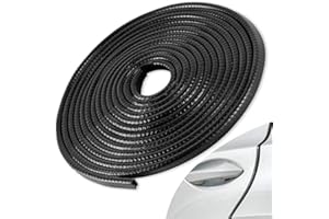 SINGARO 33Ft (10M) Car Door Edge Guard, No Glue Car Door Entry Guard Protective Strip, Rubber Edge Trim Car Door Protector, Applicable to Car, Truck, SUV and ATV, Car Exterior Accessories（Black）