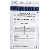 US PACK SMART 12"x16" Clear Plastic Deposit Bags with Security Tape Tamper Evident - Secure Bank Deposits, Cash Handling, & Currency Transport | Self-Sealing Tape with Hidden Graphics | 100-Pack