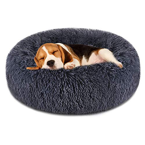 soft round donut pet bed