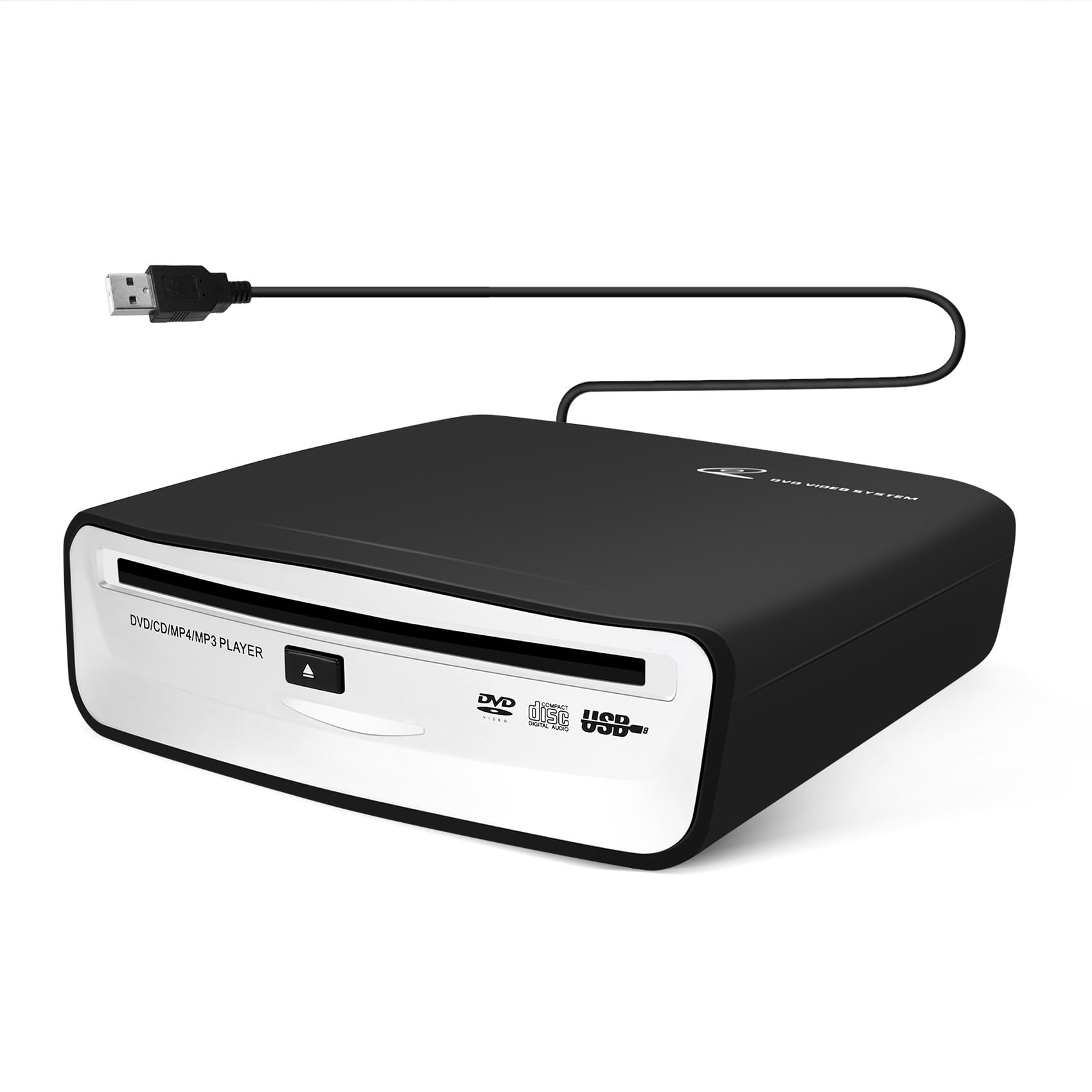 zilitol 505966 USB 2.0 Interface Car Radio CD/DVD Dish Box Player External Stereo for Android, Black