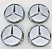 Mercedes Benz Wheel Center Caps - Silver - Set of 4 Raised Chrome Star - 75mm/ 3 Inch - Mercedes Benz Wheel Caps – Mercedes Center Caps - Mercedes Wheel Caps - Mercedes Benz Center Wheel Caps