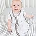 Muslin Baby Sleeping Bag Wearable Blanket Sack for Sleep Medium 6-12 Months Grey