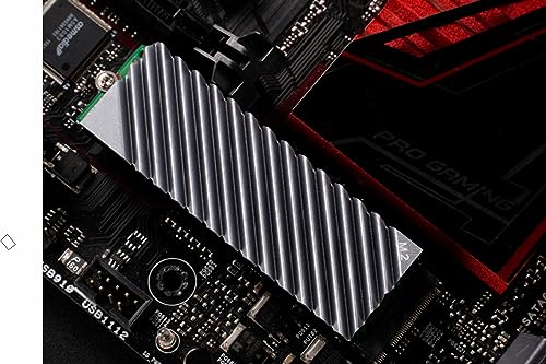 Dissipador de Calor para SSD M2 2280 em Alumínio, Com Thermal Pad - PROLONGA A VIDA ÚTIL DO SEU SSD - Desktop, PS5, PC - EASY IDEA NETWORK (PRATA)