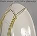 Creative Hobbies Deluxe Plate Display Hangers - Expandable Spring Style for 10-14 Inch Plates - Gold Wire with Hooks & Nails | Pack of 6