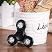 Fidget Spinner Toy, Hand Tri Finger Spinner Metal Stainless Steel Bearing Spinner,for ADD, ADHD, Anxiety,and EDC LED Figit Spinner (BLACK)