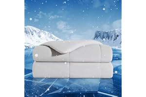 MR.YE Mr. Ye Cooling Comforter King Size Cooling Blanket Double Side Cooling Soft Lightweight Silk Smooth Comforters for Hot Sleepers and Night Sweats All-Season Using, Grey, 90x106 Inches