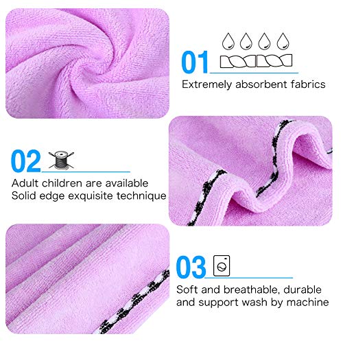 image for 2 Pack Bigger Plus Size Hair Towel Wrap Turban Microfiber Drying Bath 