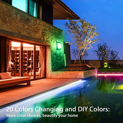 Led Strip Lights, 16.4ft/5M SMD5050 Waterproof RGB Strip Lights, Led Color Changing Strip Lighting with 44 Key Remote Controller Flexible Strip Lights for Home Kitchen Bed Bar Decor