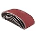 Jeteven 3-Inch X 18-Inch Sanding Belts Sander Tools for Wood Metal Working, Red, 60/80/120/240 Assorted Grits, 5 pack