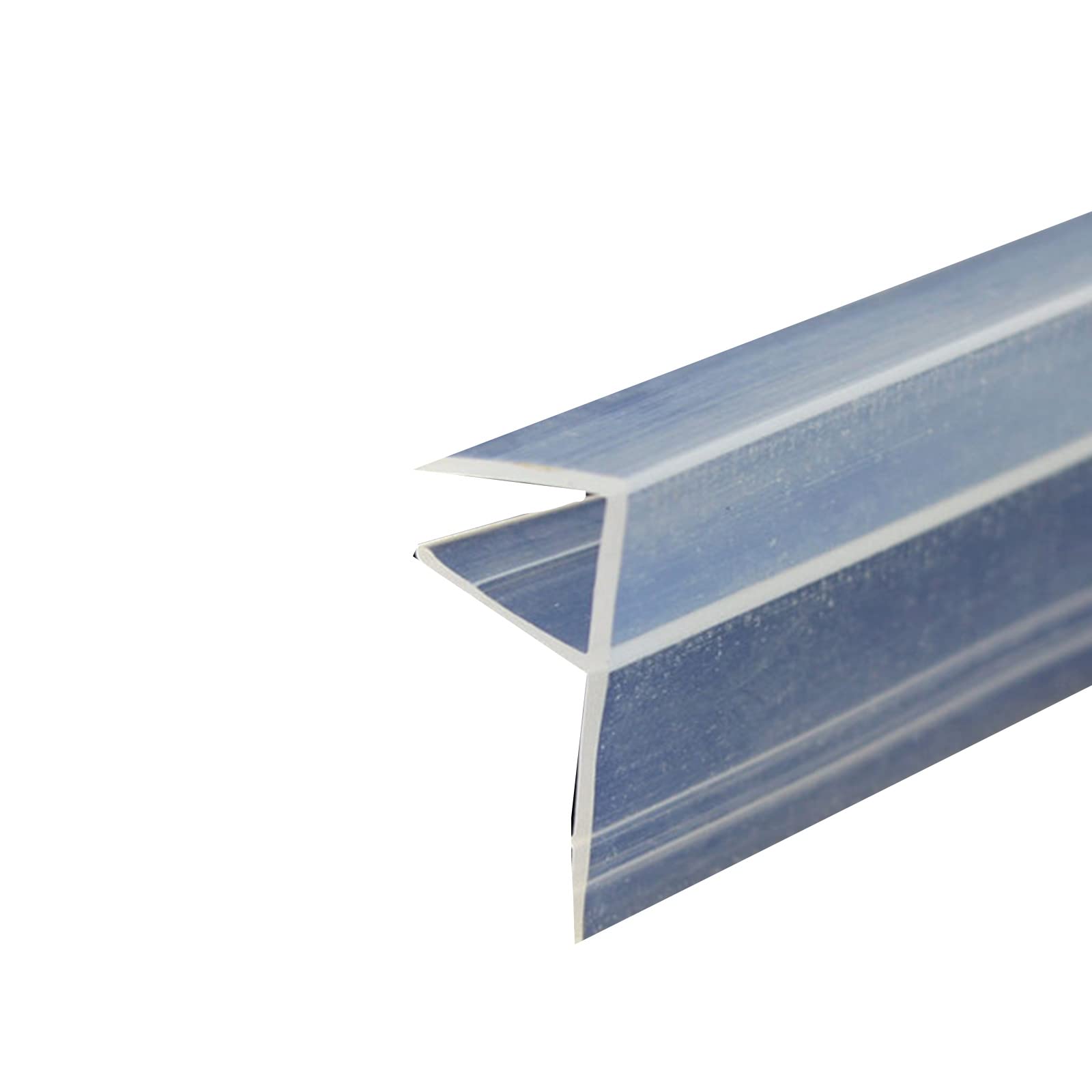 WMLBK Shower Screen Door Seal Glass Strip Replacement for 6-10mm Glass, Rubber 2M Bath Effectively Prevents Water from Overflowing, Sealing Curved and Vertical (F-8MM), Transparent