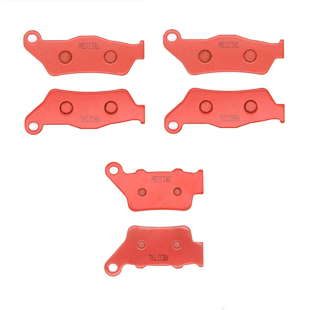 MEXITAL 1 Set Ceramic Motorbike Brake Pads Front and Rear for XT 660 Z Tenere (Non ABS) (08-16) / XT 660 ZA Tenere (ABS) (11-16) MX181-181-208