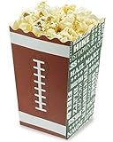 Mini Football Popcorn Party Favor Boxes (50 Pack)