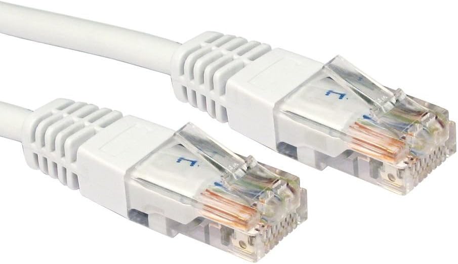 World of Data 1.5m WHITE CAT6 Network Cable (100% Copper Wire) - RJ45 - Ethernet - Patch - LAN - 10/100/1000 - Gigabit
