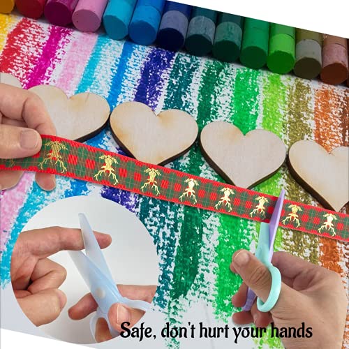 MUXGOA 7 PCS Kids Safety Scissors,Toddler Learning Scissors Plastic Children Safety Scissors for Cutting Tools Paper Craft Supplies