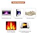 Finether 1500W Adjustable Wall Mounted Electric Fireplace Heater with 3D Patented Flame, 7 Color Changeable LED Backlight and Remote Control