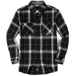 Damipow Flannel Shirt for Men Button Down Long