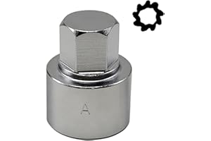 JEUCLEL 539 Wheel Locking Nut Key Compatible with VW VAG Volkswagen, (Socket OD 28mm - ID 25mm), Wheel Lock Nut Socket Adapte