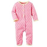 Carter's Baby Girls' Cotton Snap-Up Footless Sleep & Play (9 Months, Pink)