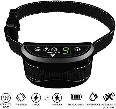 [NEW 2018 MODEL] RECHARGEABLE Bark Collar - SMART Barking Detection Dual Anti-Barking Modes: Beep+Vibration/Shock for Small, Medium, Large Dogs. 100% Waterproof. No-Bark Training (Dong-v1)