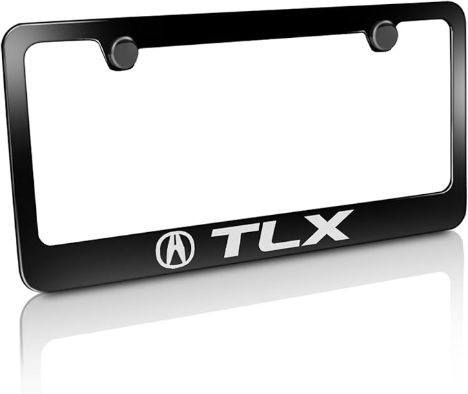 Acura TLX Black Metal License Plate Frame Automotive