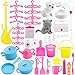 JANYUN Total 135pcs - 20 Pack Clothes Party Gown Outfits for Dressing up Barbie Dolls+ 115 Pcs Dolls Accessories Doctor Tools Shoes Bags Necklace Mirror Hanger Tableware Dogs