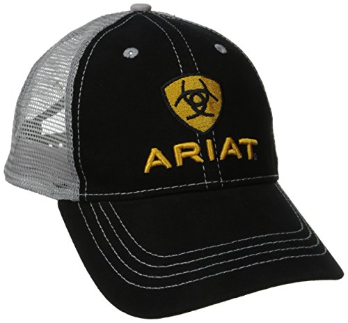 Ariat Men's Front Gray Mesh Hat, Black, One Size