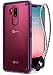 Ringke Fusion Compatible with LG G7, G7 ThinQ Case Crystal Clear PC Back Anti-Cling Dot Matrix Technology Lightweight Transparent TPU Bumper Drop Protective Cover - Orchid Purple