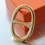 ZAKIA Women's Elegant Oval Scarf Clips Ring Buckle Holder for Wedding Party