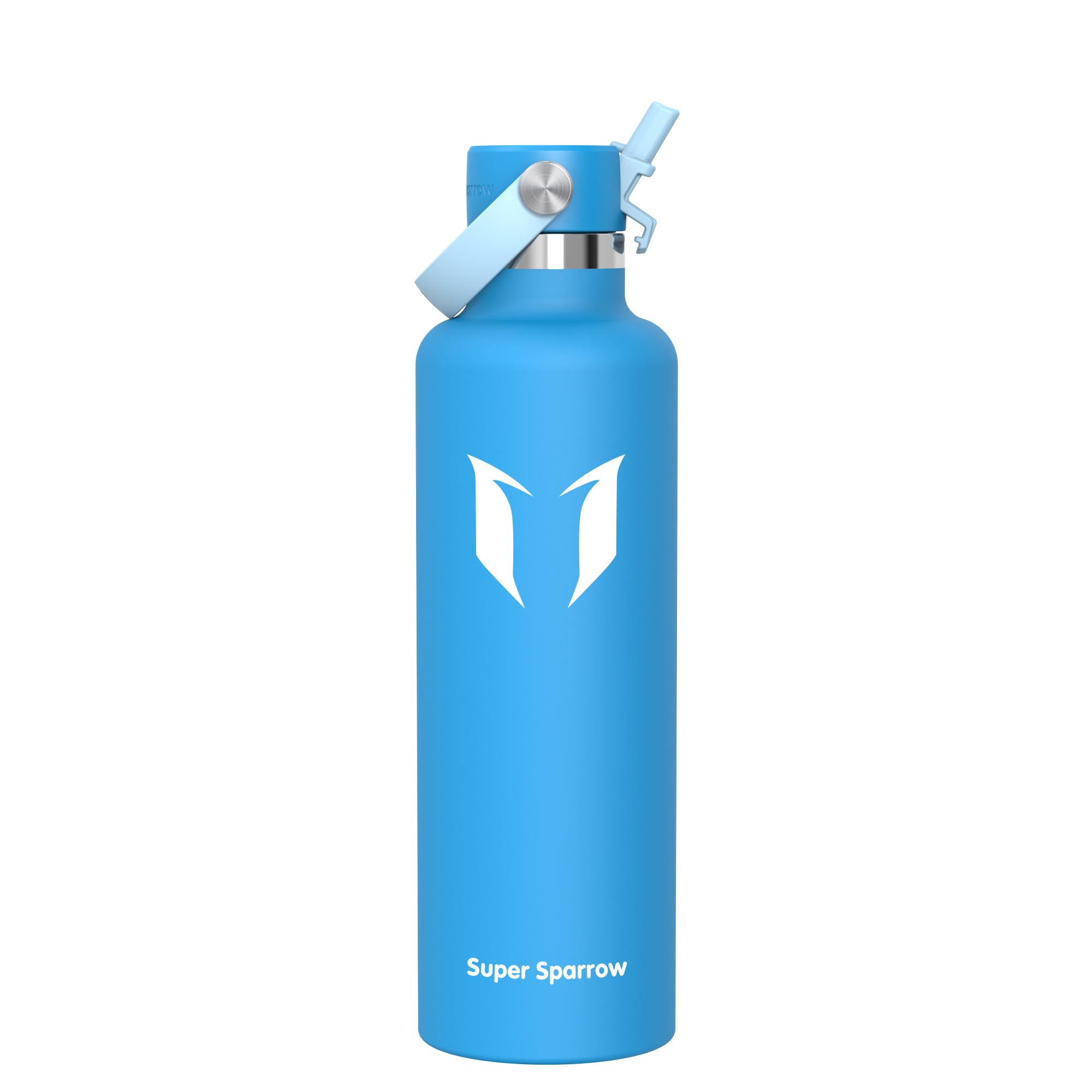 Sparrow Insulated Water Bottle 1L - FlipFlow Metal Water Bottles with Straw Lid - BPA Free - Leakproof Stainless Steel Flask for Sport, Camping, Hiking, Outdoor, Travel