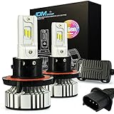 JDM ASTAR No Dark Spot Design 8000 Lumens Extremely Bright H13 9008 LED Headlight Bulbs Conversion Kit, Xenon White-Adjustable Light Angel Not Blinding On Coming Driver