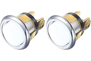 SundiooK Lighted Doorbell Button for Replacement Wired Push Button with Cool White LED Easy Night Access, Metal Construction,