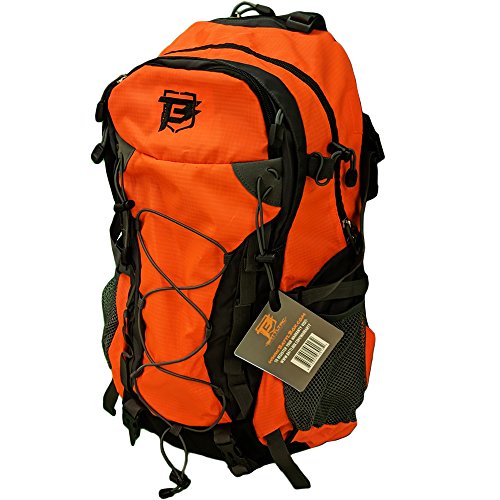 orange hiking backpack