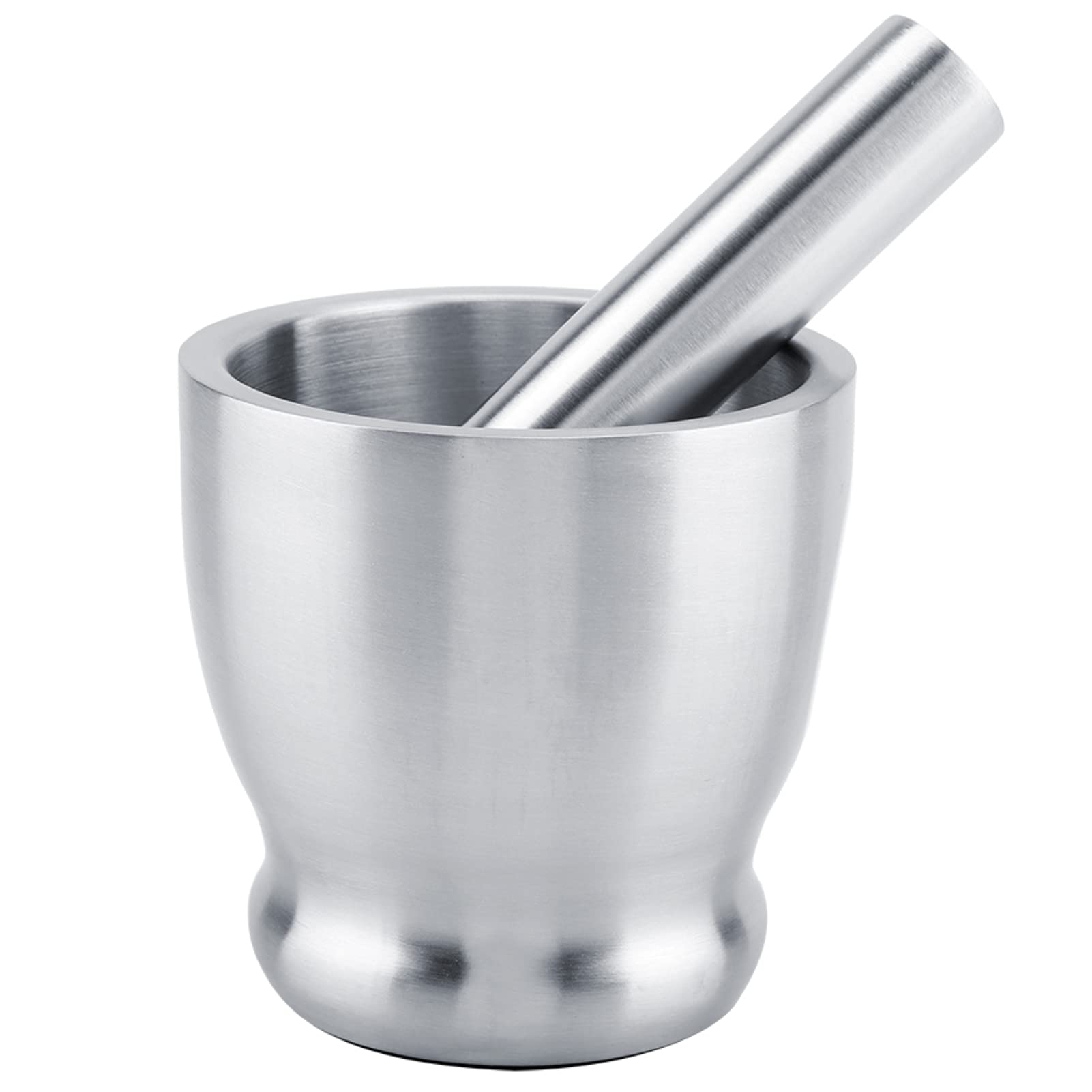 Mortar and Pestle Set, Stainless Steel Spice Grinder for Crushing and Grinding Garlic, Ginger, Herbs, Spices, Pills, Sesame Seeds