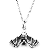 KEVIN N ANNA Sterling Silver Petite Hanging Bat Charm Pendant Necklace, 20"