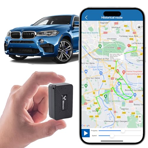 Mini GPS Tracker for Vehicles Winnes Hidden 4G TK913 Magnetic Worldwide Car Real-time Tracking Device Anti-Lost GPS Locator Locate by APP/PC for Vehicles,Kids,Moto,Subscription Required(4-5$/Month)
