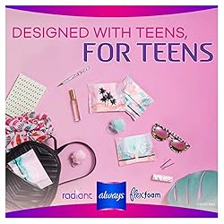Always Radiant Teen Pads Get Real Regular, 14-Count