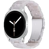 Limque Resin Band Compatible with Samsung Galaxy Watch 8 40mm 44mm / 8 Classic 46mm 2025, Waterproof & Lightweight Bracelet Wristband Replacement with Stainless Steel Buckle, Fashion Strap for Samsung Galaxy Watch 8 Women ﻿