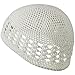 Gravity Threads White Crochet Beanie Skull Cap Hat