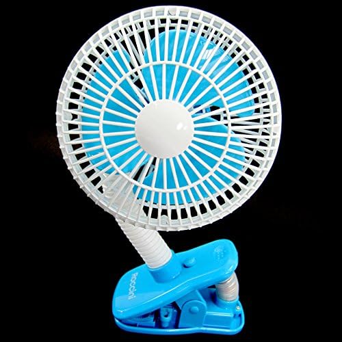Baby Safety Clip On Stroller Fan Portable Fan For Infant Cooler Outdoor Blue