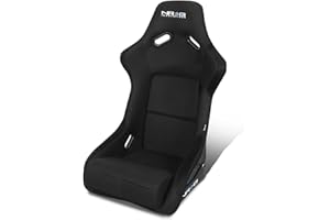 Auto Dynasty, NRG FRP-300E 1-Side Fiber Glass Bucket Style Racing Seat w/Adjustable Mounting Bracket (Black)