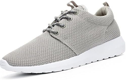 XLD's Mens Breathable Comfortable Lace-Up Running Shoes,Walk,Beach Aqua,Outdoor,Exercise,Athletic Sneakers(Grey EU41)