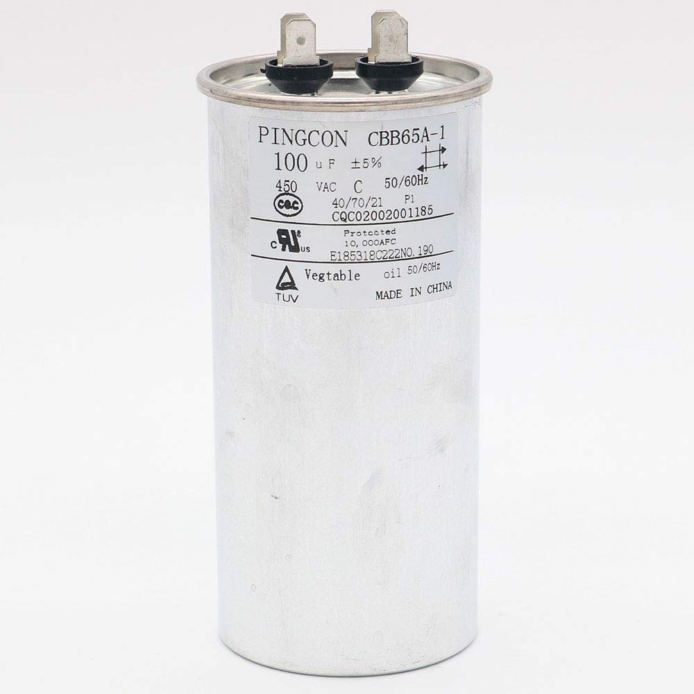 DollaTek 100uF CBB65 Capacitor Motor Running for Air Conditioner 450VAC SH 40/70/21 50/60Hz